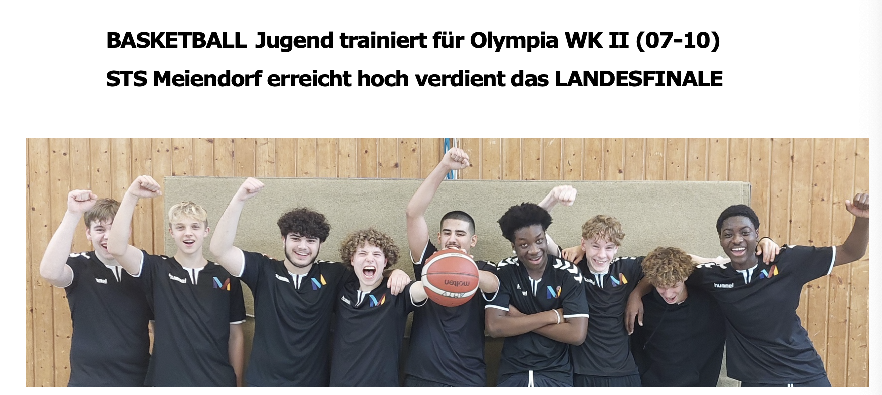 Basketball – Jugend trainiert für Olympia: STS Meiendorf erreicht hoch verdient das Landesfinale