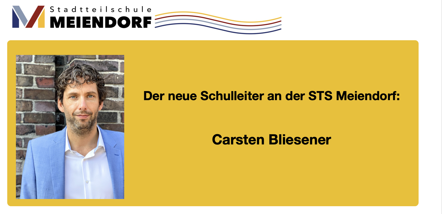 Neuer Schulleiter an der STS Meiendorf