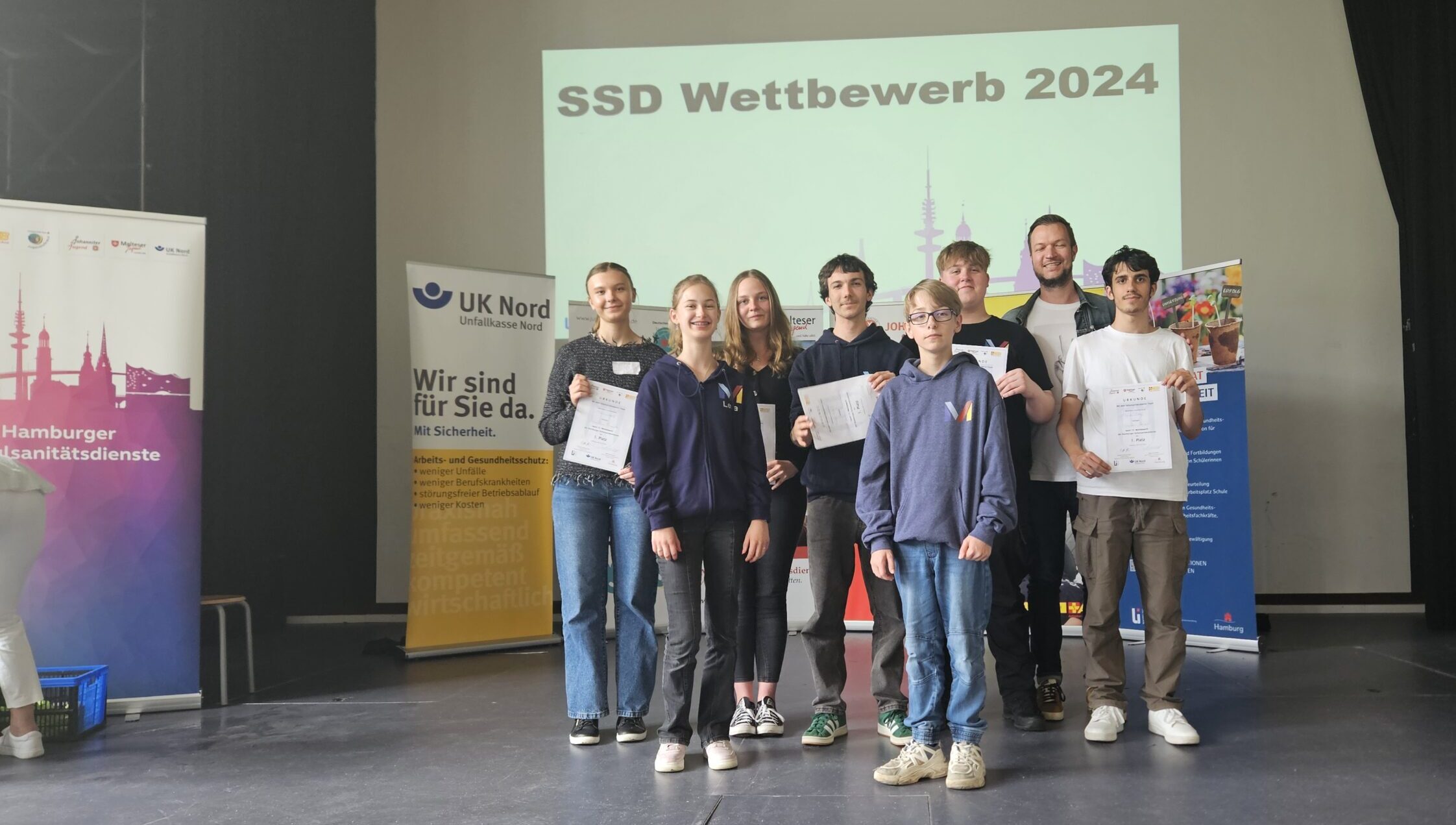 1. Platz für STS Meiendorf im Schulsani-Wettbewerb